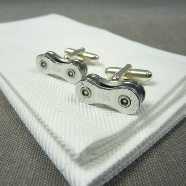 Shimano Dura Ace Sterling Silver Bicycle Chain Cufflinks