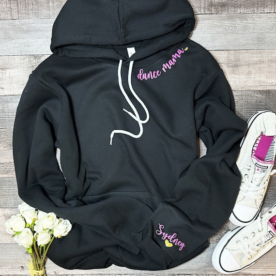 Personalized Dance Mom Hoodie: Kids Names Sleeve Print