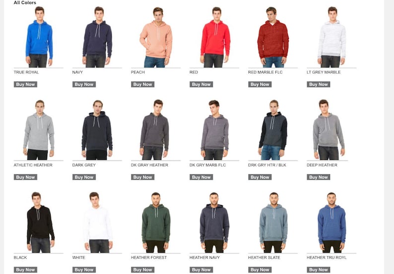 Peut inclure: Un choix de 18 sweat-shirts &agrave; capuche de diff&eacute;rentes couleurs. Les sweat-shirts sont tous du m&ecirc;me style, avec une capuche &agrave; cordon et une poche kangourou. Les couleurs incluent le bleu royal, le marine, la p&ecirc;che, le rouge, le rouge marbr&eacute;, le gris clair marbr&eacute;, le gris chin&eacute;, le gris fonc&eacute;, le gris fonc&eacute; chin&eacute;, le gris fonc&eacute; marbr&eacute;, le gris fonc&eacute; chin&eacute;/noir, le gris fonc&eacute; chin&eacute;, le noir, le blanc, le vert for&ecirc;t chin&eacute;, le bleu marine chin&eacute;, le gris ardoise chin&eacute; et le bleu royal chin&eacute;.