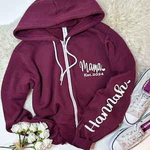 Maroon Zip Hoodie - Etsy