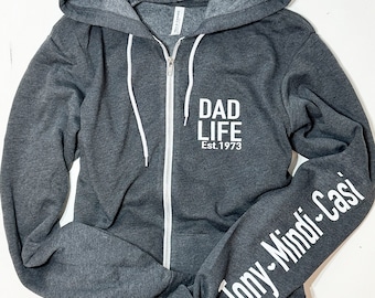 Cadeau papa, sweat papa, sweat à capuche papa, fermeture éclair papa, pull papa, cadeaux personnalisés, cadeau fête des pères, idée cadeau pour papa, cadeau personnalisé, fermeture éclair