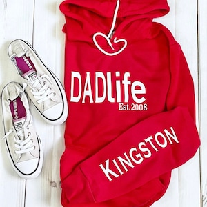 Father’s Day Gift, Dad Life Sweatshirt, Sleeve Print, Dad Sweater, Sweatshirt, Gift For Dad Sweater, Gift For Dad, Personalized Gift, Gift