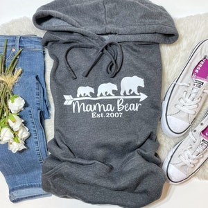 Mama Bear Sweatshirt, Sleeve Print, Mama Sweatshirt, Gift For Mom Sweater, Gift For Mom, Mama Bear