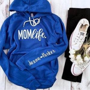 Mom Life Sweatshirt, Sleeve Print, Mom Sweater, Mom Sweatshirt, Gift For Mom Sweater, Gift For Mom, Momma