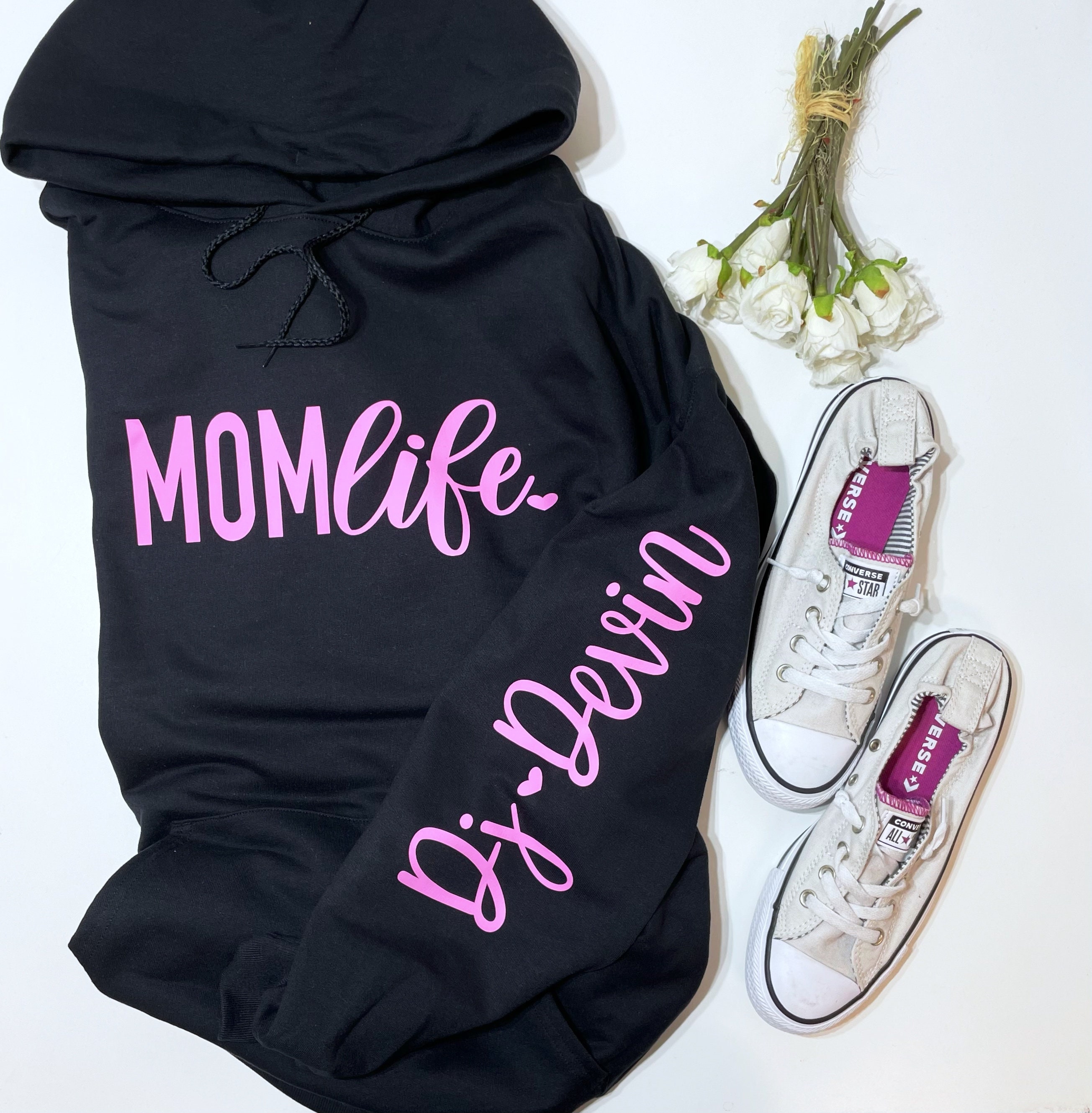 Mom Life Sweatshirt Sleeve Print Mom Sweater Mom Life Pink - Etsy