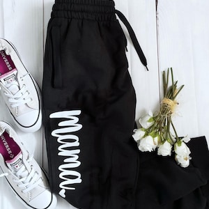 Mama Joggers, Woman&#39;s Sweats, Comfy Sweatpants, Joggers, Sweatpants, Mother’s Day Gift, Personalized Gift, Gift
