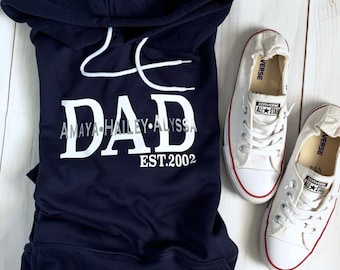 Dad Hoodie, Dad Kids Names, Personalized Gift, Fathers day Gift for dad, Holiday Gift for dad, Dad sweatshirt, Dad Gift, Father sweatshirt,