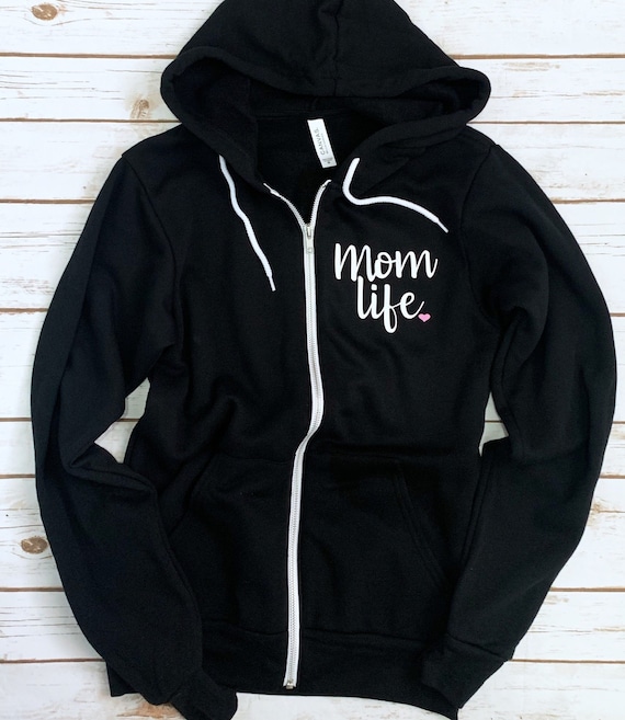 Mama Life Zip Up Mama Bear raising my tribe Mom Life | Etsy