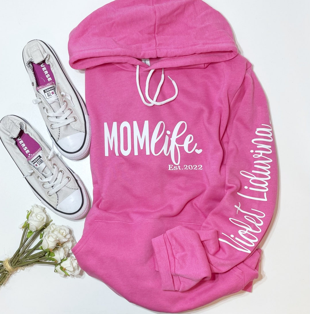 Mom Life Sweatshirt Sleeve Print Mom Sweater Mom Sweatshirt T