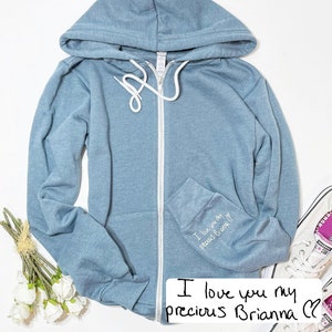 Custom Handwriting Sweatshirt, Custom Handwriting Zip Up, Custom Handwriting Gift, Handwriting Gift, Personalized Handwriting Sweatshirt,