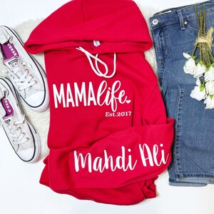 Mama Life Sweatshirt, Sleeve Print, Mama Sweater, Mama Sweatshirt, Gift For Mama Sweater, Gift For Mama, Mama