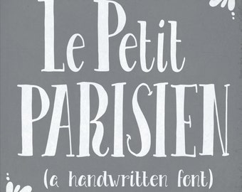 Le Petit Parisien Font Download // Hand Lettering Design // the Pen and Brush // Digital Download Graphic Typography TTF // Commercial Use