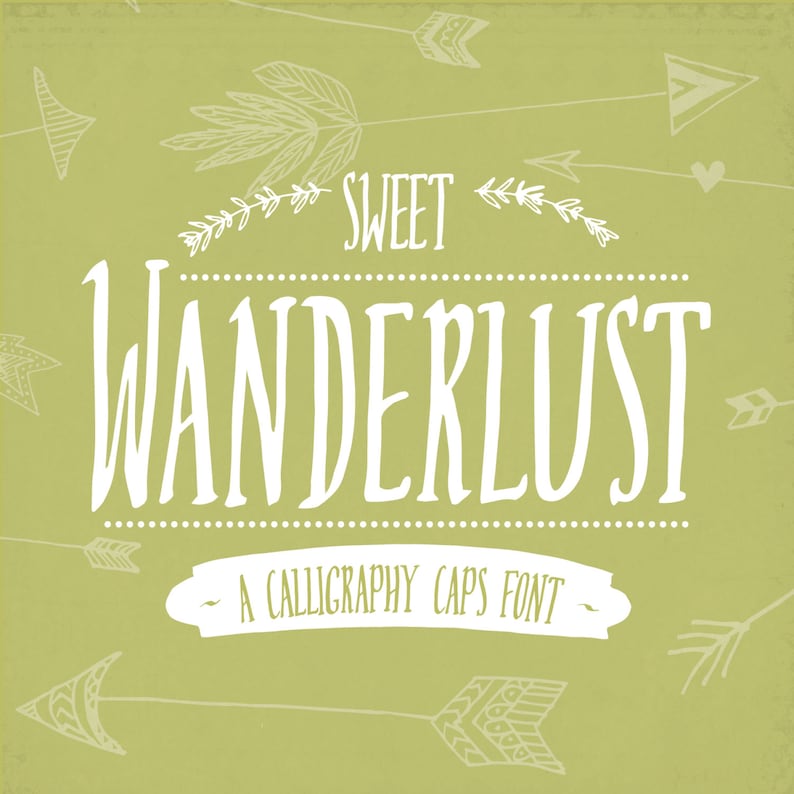 Sweet Wanderlust Font, Digital Download, TTF Font File, Digital Font, Font Download, Calligraphy Font, Handwritten Font, Modern Font, TTF image 1