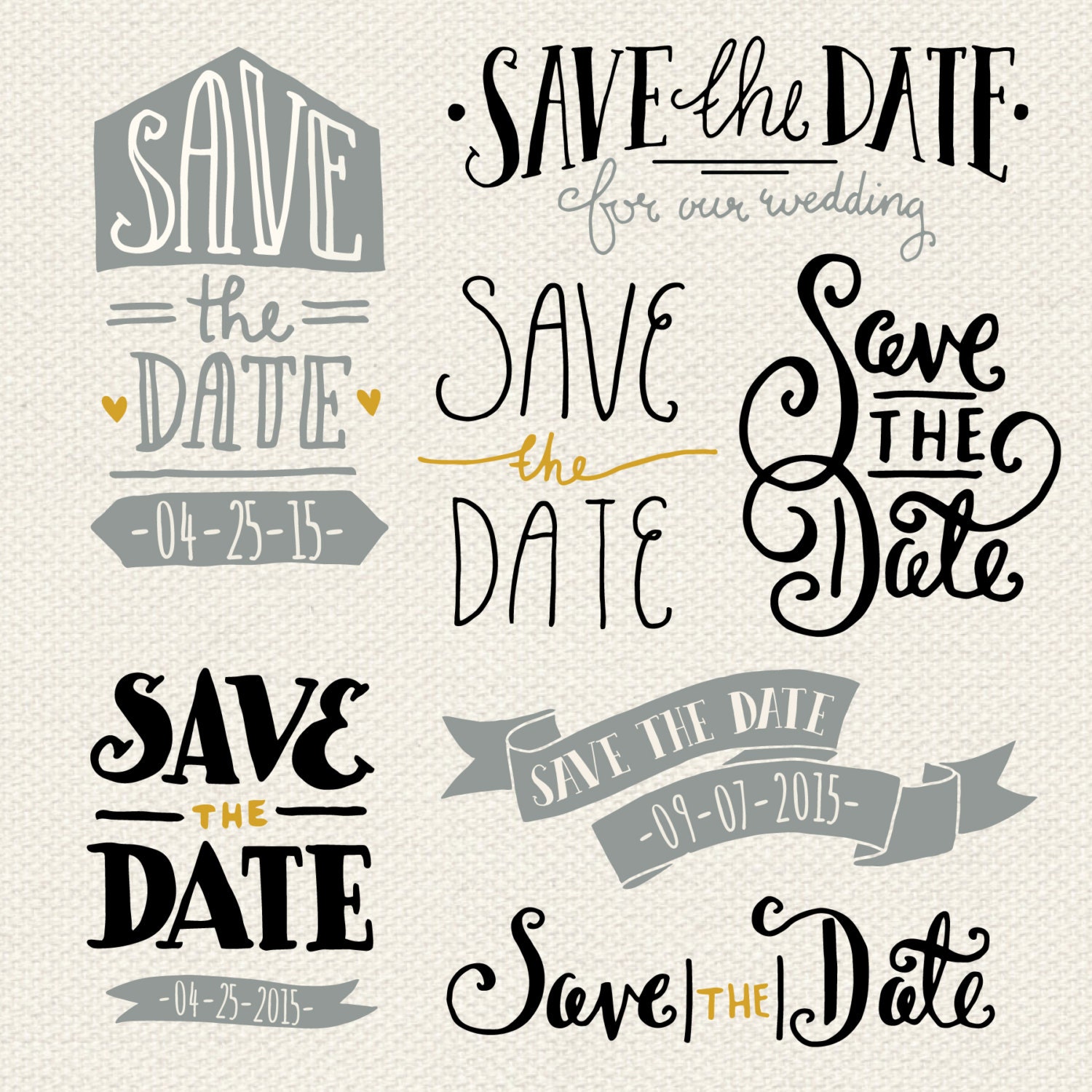 Wedding Save The Date Clip Art