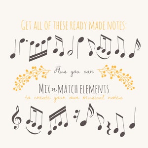 Notes de musique Clipart, Clipart musique, Musique Png, Clip Art numérique, Triple Clef Clipart, Professeur de musique scolaire, PNG, EPS, Vector, Utilisation commerciale image 3