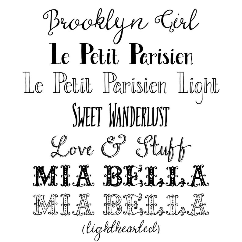 Download 8 FONT BUNDLE Cute Handwritten Fonts Discount Sale Font | Etsy