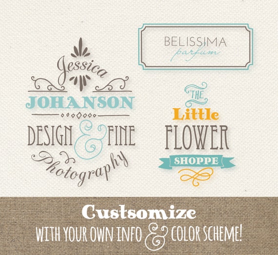 Foodie Logo Design Templates Set 5 Psd Vector Eps Etsy