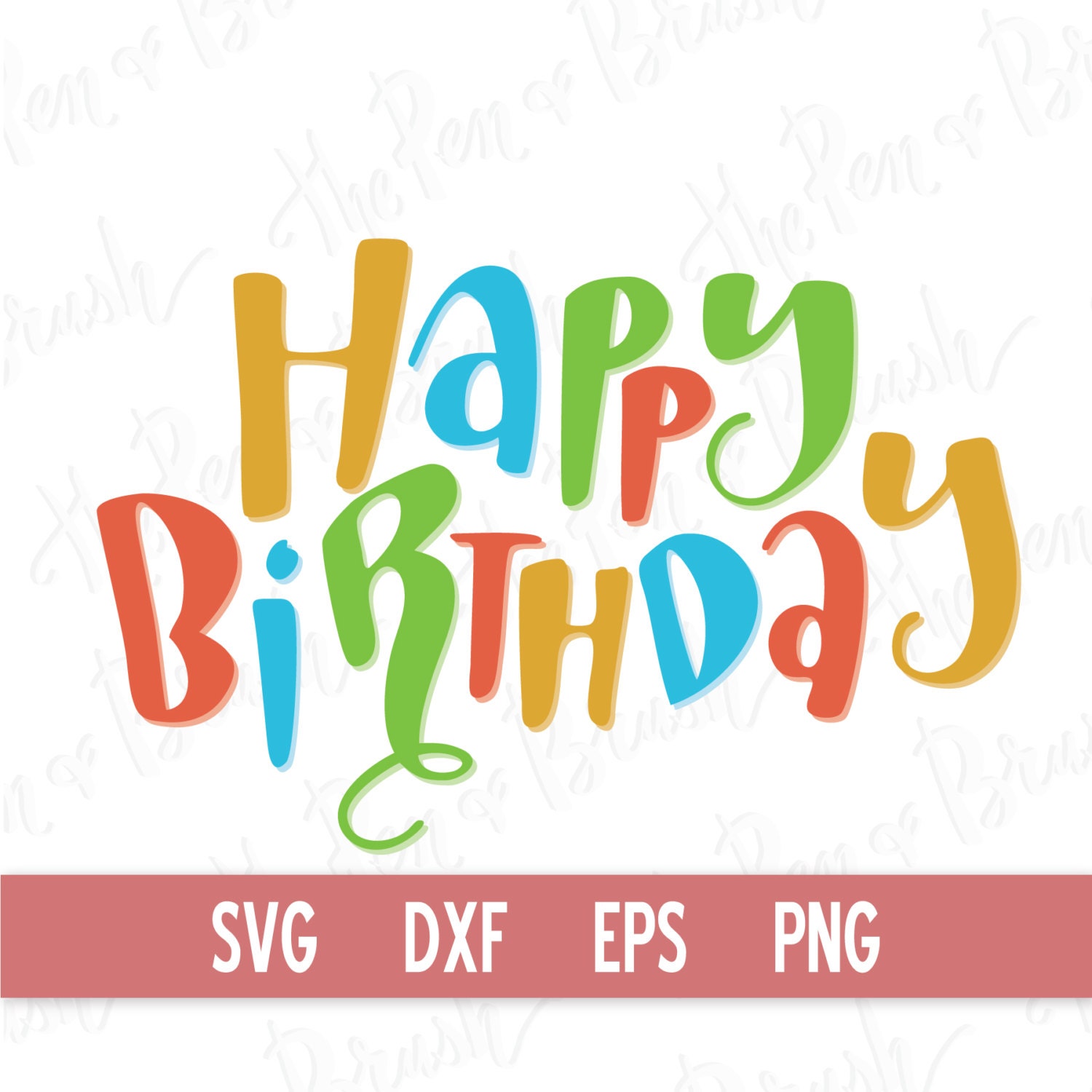 Download SVG Cut File: Happy Birthday // Lettering Kids SVG // DXF ...