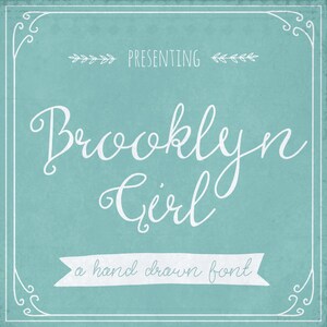 Brooklyn Girl Font Download, Digital Script Font, Handwritten Font, Cursive, True Type, Download Font, Font Instant Download, Font, TTF