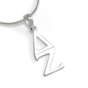 Delta Zeta Sterling Silver Lavaliere // ΔΖ Sorority Jewelry // Sorority lavaliere // Sorority Gifts // Regalos grandes y pequeños // Vida griega