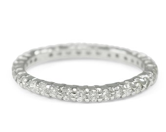 Sterling Silver Eternity Band Ring / 925 sterling silver / Engagement rings / Promise rings / Rings / Halo / Affordable Rings / Fashion Ring