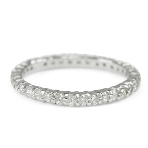 Sterling Silver Eternity Band Ring / 925 sterling silver / Engagement rings / Promise rings / Rings / Halo / Affordable Rings / Fashion Ring
