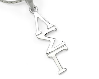 Collar con colgante de solapa de plata esterlina de la hermandad Lambda Sigma Gamma / Hermandad ΛΣΓ / Joyería de hermandad / Collar de hermandad / Big Little