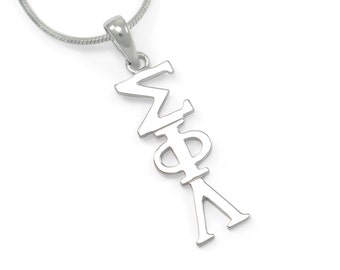 Collar de solapa clásico de plata esterlina de la hermandad Sigma Phi Lambda // Joyería de hermandad ΣΦΛ // Regalos de hermandad // Collar ΣΦΛ // Regalos para ella //