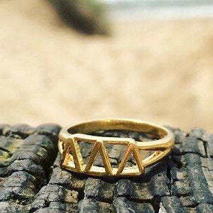 Delta Delta Delta Sunshine Gold plated Ring //ΔΔΔ Sorority jewelry // Sorority gifts // Gifts for Her // Gift Guide // Sorority Merchandise