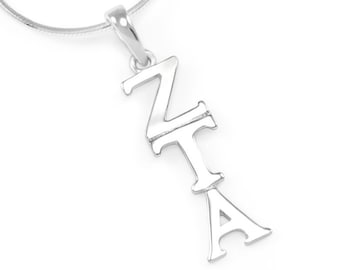Zeta Tau Alpha Sterling Silver Lavaliere Pendant Necklace // ZTA Sorority // Sorority jewelry // Sorority necklace // Gifts for her // Greek