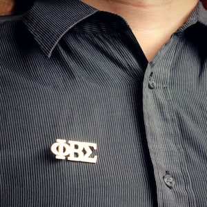 Phi Beta Sigma 14k pasador de solapa chapado en oro // Regalos de Fraternidad // Fraternidad ΦΒΣ // Regalos de Fraternidad // Regalos para él // Hermandad // Griego