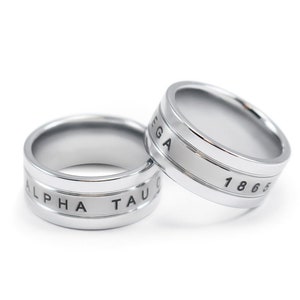 Alpha Tau Omega Tungsten Ring // ΑΤΩ Fraternity Rings // Class Rings// Initiation Gift// Graduation Gift// Big Bro Little Bro// Pledge Gift