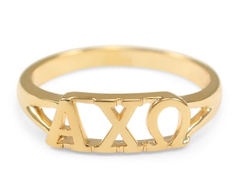 Alpha Chi Omega Sunshine Gold plated Ring // ΑΧΩ Sorority jewelry // Sorority gifts //  Gifts For Her // Gift Guide // Sorority Merchandise