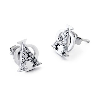 Alpha Phi Sorority Badge Stud Earrings // Sorority Earrings // Stud Earrings // Sorority Jewelry // Sorority Gifts // Greek Letter Jewelry