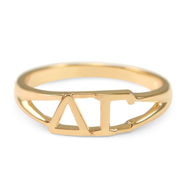 Delta Gamma Sunshine Gold plated Ring / ΔΓ Sorority jewelry / Sorority Gifts / Initiation Gifts / Big and Little Gifts / College sorority