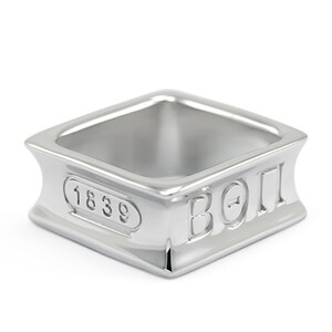 Beta Theta Pi Sterling Silver Square Ring with Founding Year 1839 // ΒΘΠ Fraternity Rings // Fraternity Gifts // Gifts for Him // Greek Ring