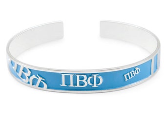 Pi Beta Phi Cuff bracelet (Blue) // ΠΒΦ Sorority gifts // Sorority Jewelry // Big and Little gifts // Greek Life // Sorority Rush // Bangles