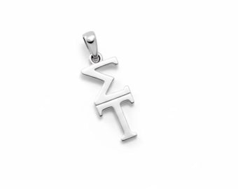 Sigma Tau Sterling Silver Lavaliere Pendant // Fraternity Jewelry // Fraternity Gifts // Fraternity necklace // Big and Little gifts