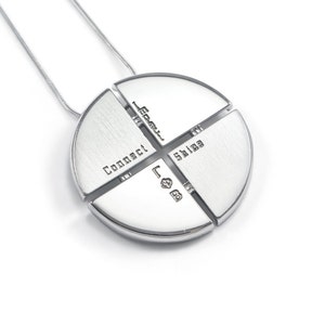 Colgante circular Gamma Phi Beta // ΓΦΒ Regalos de sororidad // Regalos para ella // Regalos de letras griegas // Joyería ΓΦΒ // Collar de sororidad // Colgante