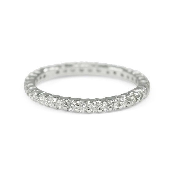 Sterling Silver Eternity Band Ring / 925 Sterling Silver