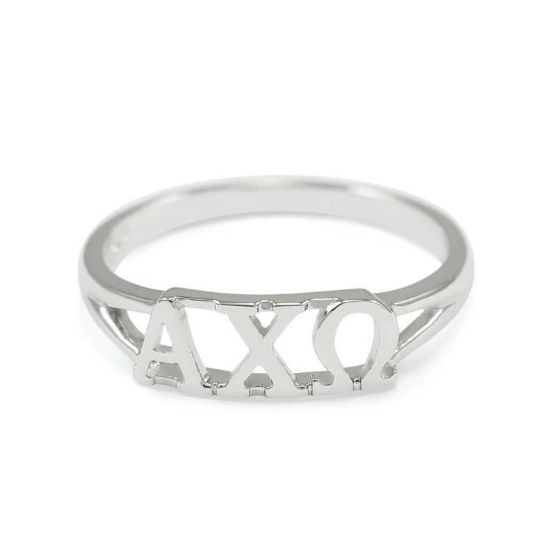 Alpha Chi Omega Sterling Direct Stock Discount Silver Ring Jewelry Aop Sorority