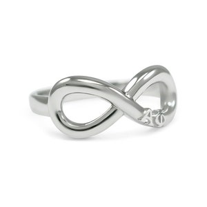 Alpha Phi Sterling Silver Infinity Ring // ΑΦ Sorority Jewelry // Sorority rings // Infinity Rings // Cute Jewelry // Big and Little gifts image 3