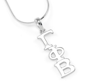 Gamma Phi Beta Sterling Silver Lavaliere // Sorority Jewelry // Sorority necklace // Sorority lavaliere // Gifts for her // ΓΦΒ Accessories