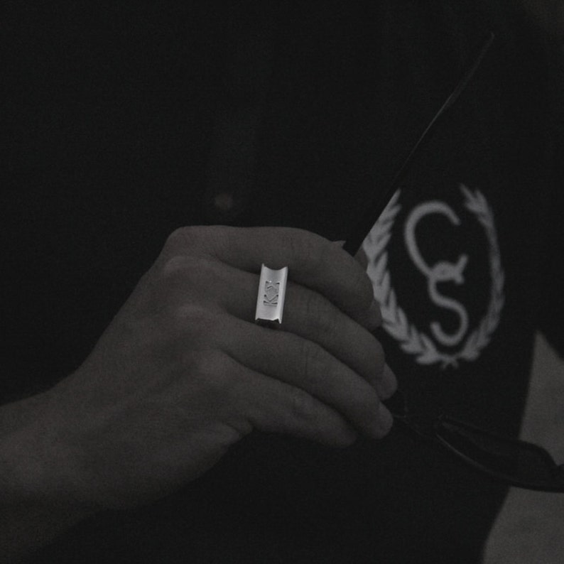 Kappa Sigma Sterling Silver Square Ring With Founding Year Etsy