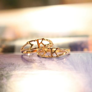 The Collegiate Standard Kappa Delta 14k Gold Plated Sorority Ring – Greek Letters, Brass, Officially Licensed (Sizes 5-9)
