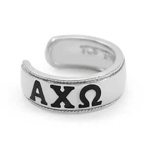 Alpha Chi Omega Sterling Silver Ear Cuff  // ΑΧΩ Earrings // ΑΧΩ Sorority Jewelry // Sorority Gifts // Gifts for her // Greek Letter Gifts
