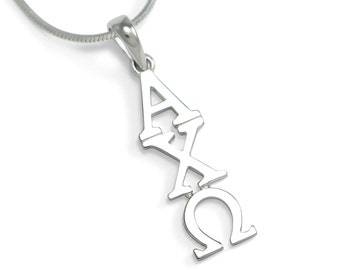 Alpha Chi Omega Sterling Silver Lavaliere Pendant // AXO Sorority Jewelry // Sorority Gifts // Sorority necklace // Big and Little gifts