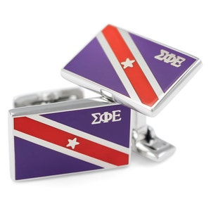 Sigma Phi Epsilon Silver Flag Cuff Links // Fraternity gifts // Fraternity Accessories // Gifts for Him // Big and Little Gifts // Greek