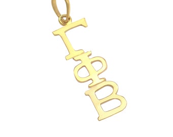 Gamma Phi Beta 14k Solid Gold Pendant // ΓΦΒ Sorority Jewelry // Big and Little Gifts // Solid Gold // Real Gold Necklace