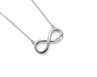 Alpha Pi Signa Sterling Silber Infinity Lavaliere mit verstellbarer Kette // AAnytosed Sorority Geschenke // Sorority Lavaliere // Griechisch Accessoires